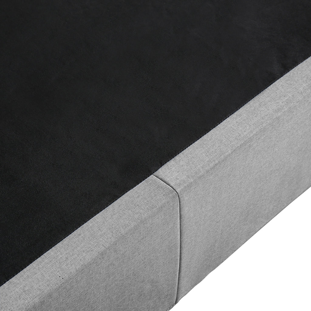 Levede Queen Bed Frame Fabric Tufted Grey-1954802923259170820