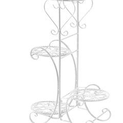 Levede Plant Stand Outdoor Indoor Metal White-1954802662109220868