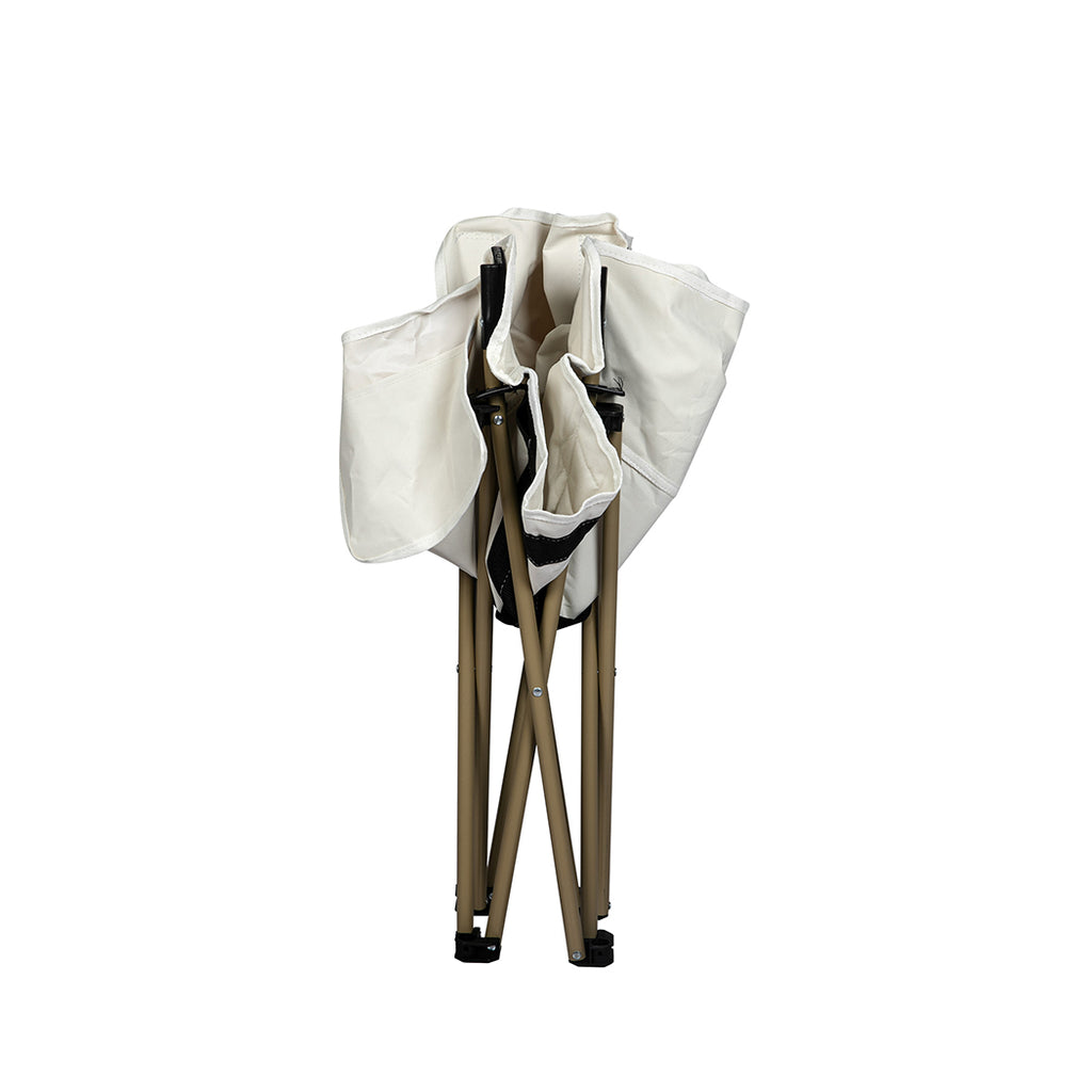Levede Folding Camping Moon Chair Lightweight Beige-1954802887318179844