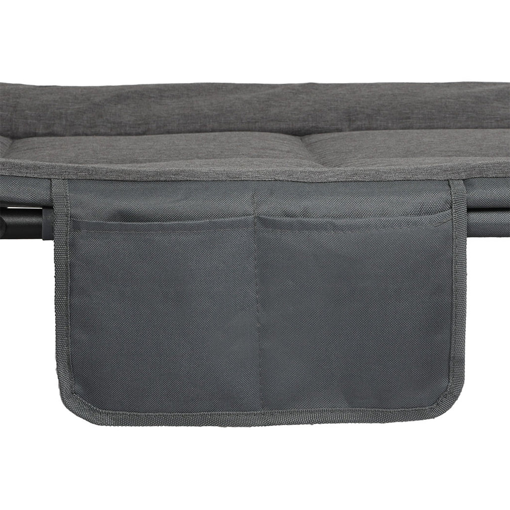 Levede Folding Camping Bed Camp Cots Dark Grey-1954802423948251140