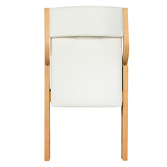 Levede 2x Dining Chairs Foldable PU Beige-1954802992888811524