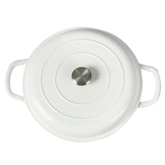 TOQUE 3.5L Enamel Dutch Oven Pan in White Colour-1954802796725407748