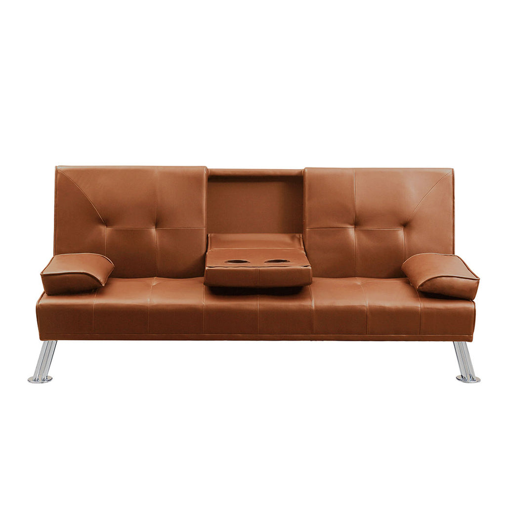 Levede Sofa Bed Adjustable Recliner Brown-1954803010827849732