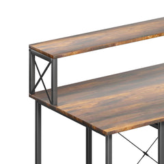 Levede Office Gaming Computer Desk Brown-1954802382802128900
