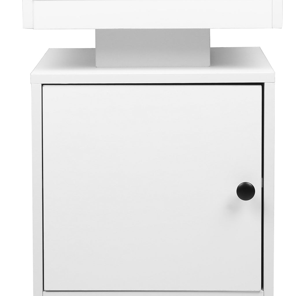 Levede Bedside Table USB Charger Outlet RGB White-1963748908136009732