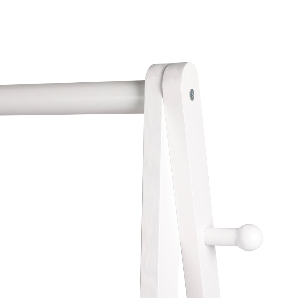 Levede Clothes Rack Wooden Wardrobe White-1954803003496206340