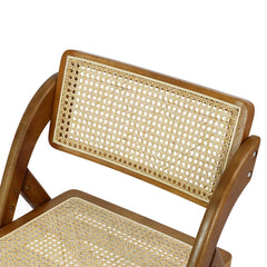 Levede 2X Foldable Rattan Dining Chairs Walnut-1954802988602232836