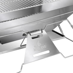 Levede Portable Folding BBQ Charcoal Grill Silver-1954802457573986308