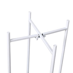 Levede 2 Tiers Plant Stand Metal Flower White Medium-1954802666353856517