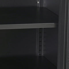 Levede Storage Cabinet Steel Kitchen Black-1954802986257616901