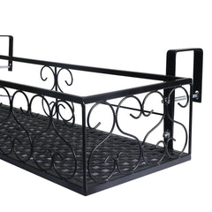 Levede Plant Stand Outdoor Indoor Home Black Rectangle-1954802666710372357
