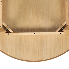 Levede Dining Table Round Rubberwood Base 100cm Natural 100 CM-1954802998861500421