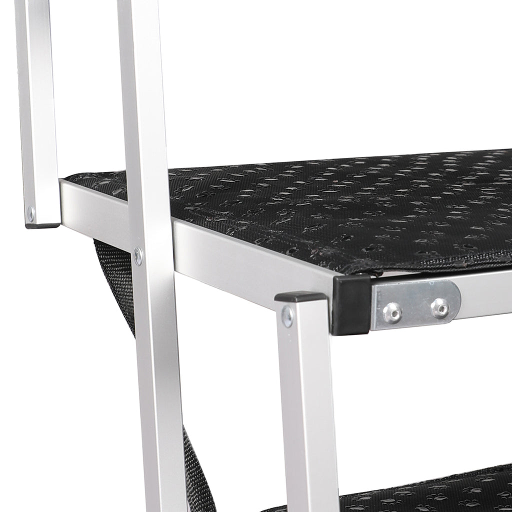 PaWz 5 Steps Dog Ramp Adjustable Height Black-1954802550364573701
