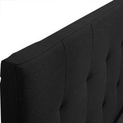 Levede Queen Bed Frame Fabric Tufted Dark Grey-1972833487778091013