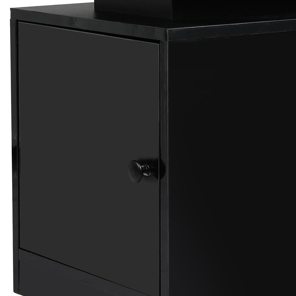 Levede Bedside Table USB Charger Outlet RGB Black-1963748907678830597