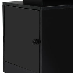 Levede Bedside Table USB Charger Outlet RGB Black-1963748907678830597