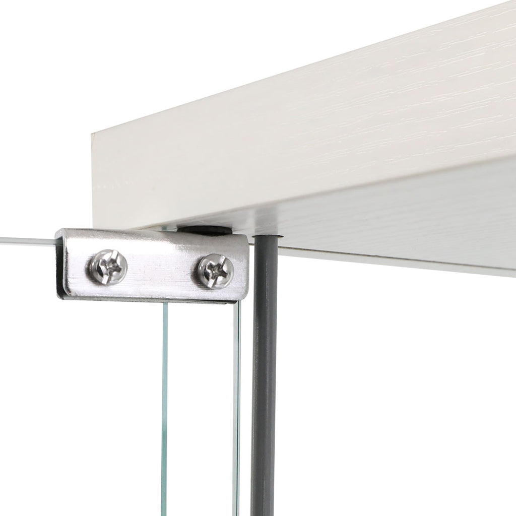 Stacked Display Cabinet Tempered Glass White-1954803004272152581