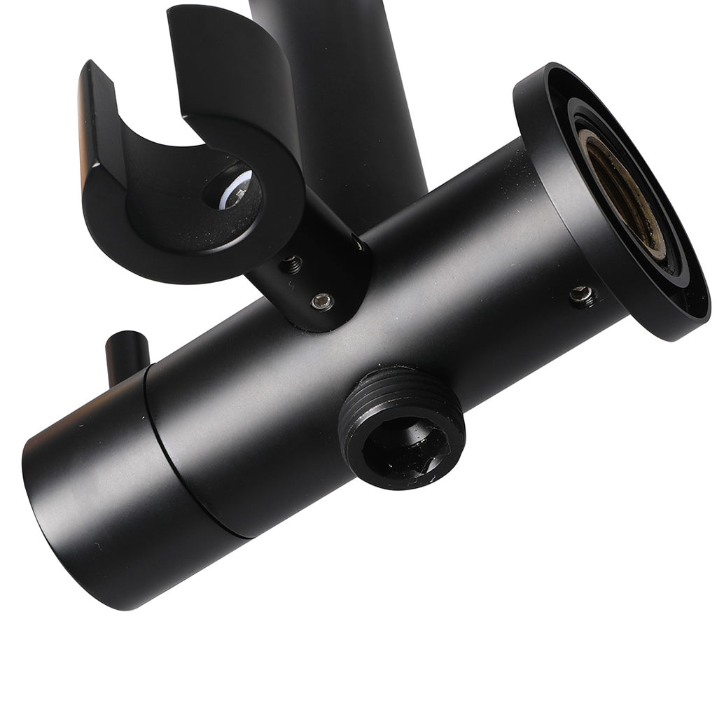 Shower Head High Pressure Set Rain Round Black-1954802952967426053