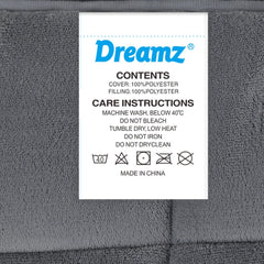 DreamZ Quilt Doona Comforter Blanket Grey Super King-1954802584338436101