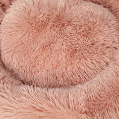 PaWz Pet Bed Cat Dog Donut Nest Calming L Pink Large-1954802759899418629