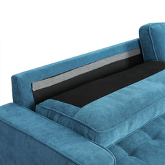 Levede Fabric Sofa Armchair 3 Seater Couch Blue 191cm Wide-1954802588826341381