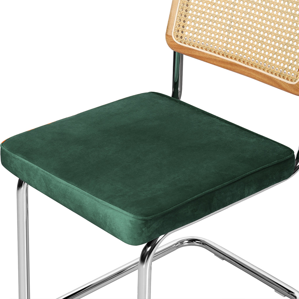 Levede 2xRattan Chair Dining Chairs Green-1954802996143591429