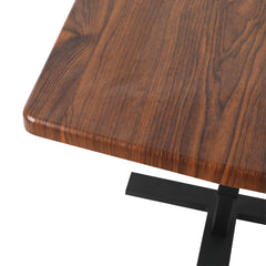 Levede Mobile Standing Desk Foldable Brown Fold-1954802680476078085