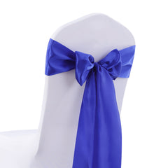 Multicoloured Chair Sashes Fabric Covers Navy-1954802695449743365