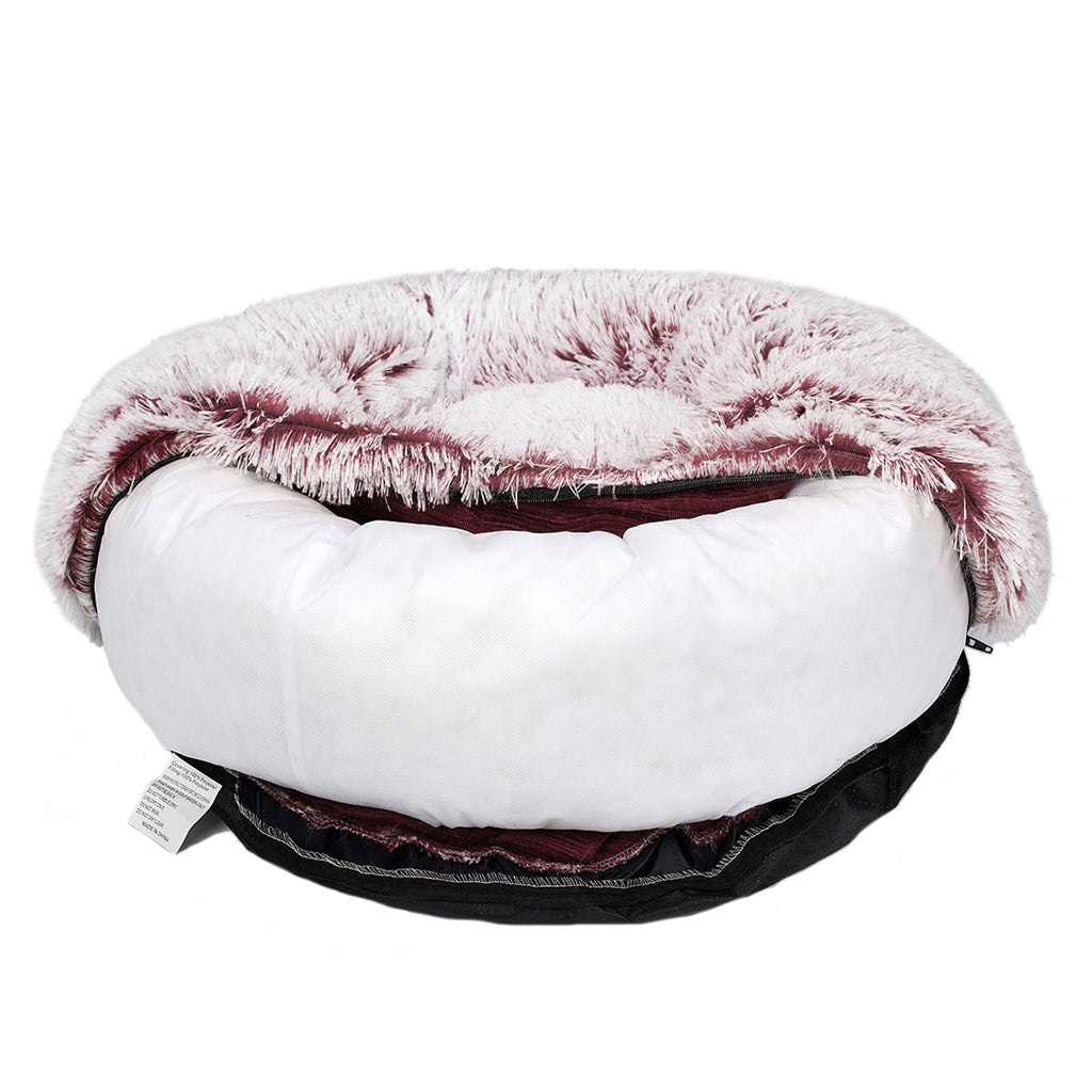 PaWz Pet Bed Cat Dog Donut Nest Calming XL Pink X-Large-1954802520543072261