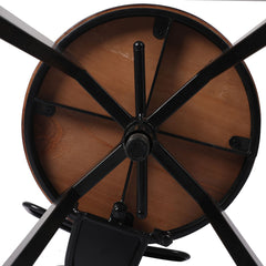 Levede 2x Bar Stool Kitchen Wooden Metal-1954802948454354949