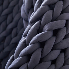 Dreamz Knitted Weighted Blanket Chunky Dark Grey Queen 9KG-1954802944209719301