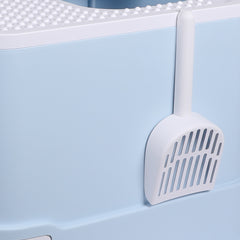 PaWz Cat Litter Box Fully Enclosed Kitty Blue-1954802511995080709