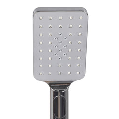 High Pressure Shower Head Set Rain Square Silver-1954802745596841989