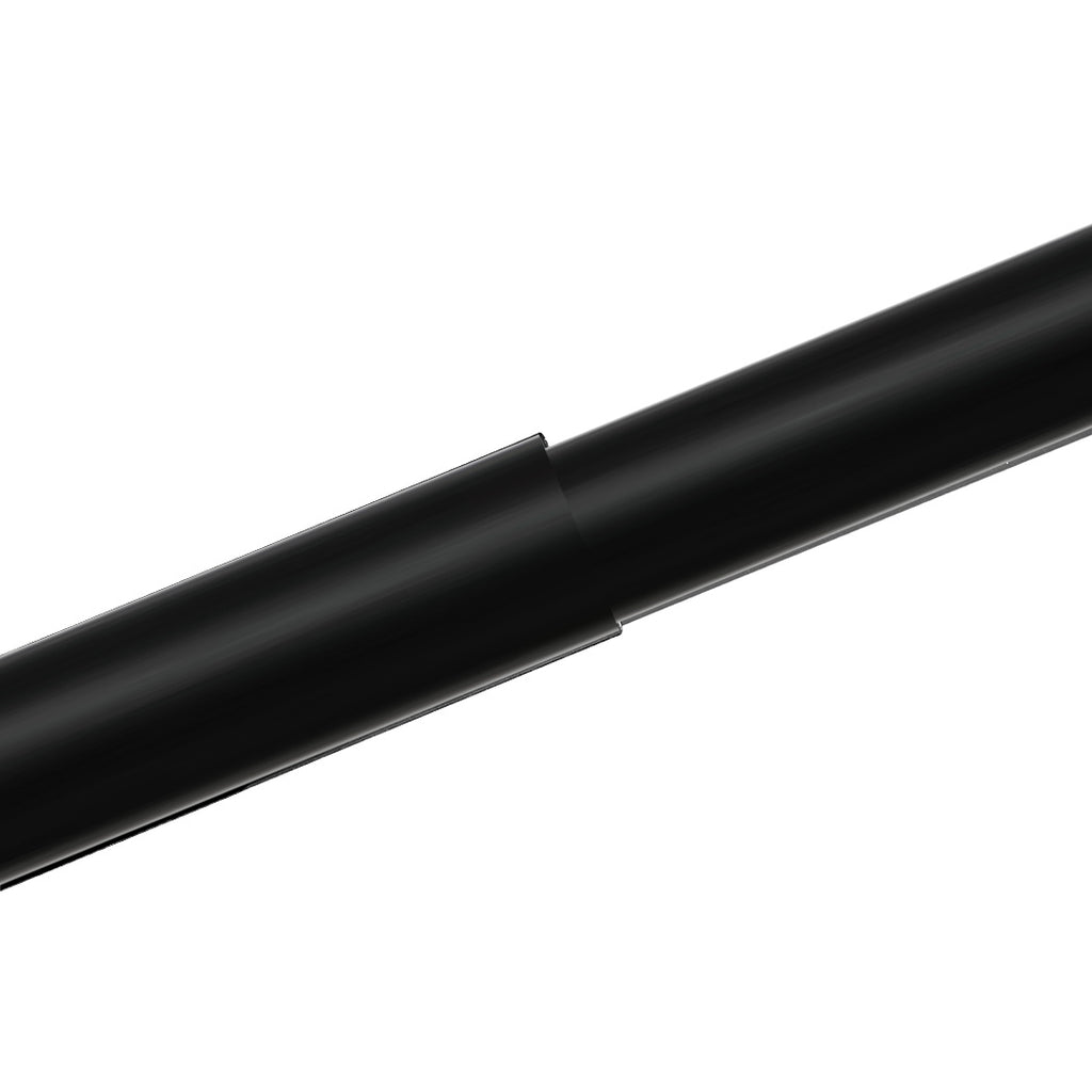 Marlow Black Curtain Rod Steel Quiet Rail Pole Pommel Set Extendable-1954802388346998788