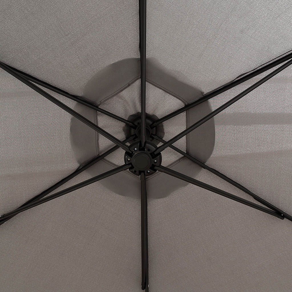 Mountview 3M Outdoor Umbrella Cantilever Grey With Base-1954802871253995525