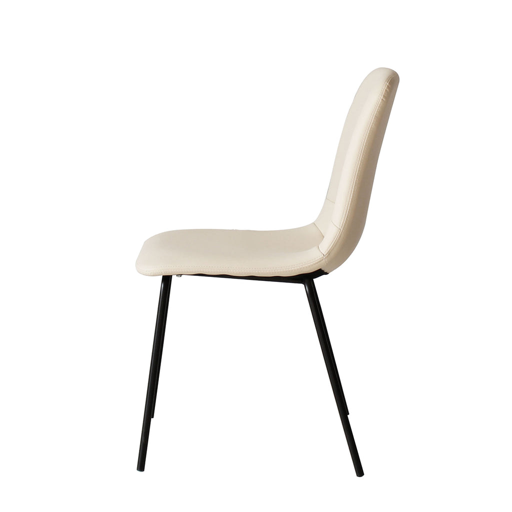 Levede Stackable Dining Chairs Kitchen Beige-1954802990800048133