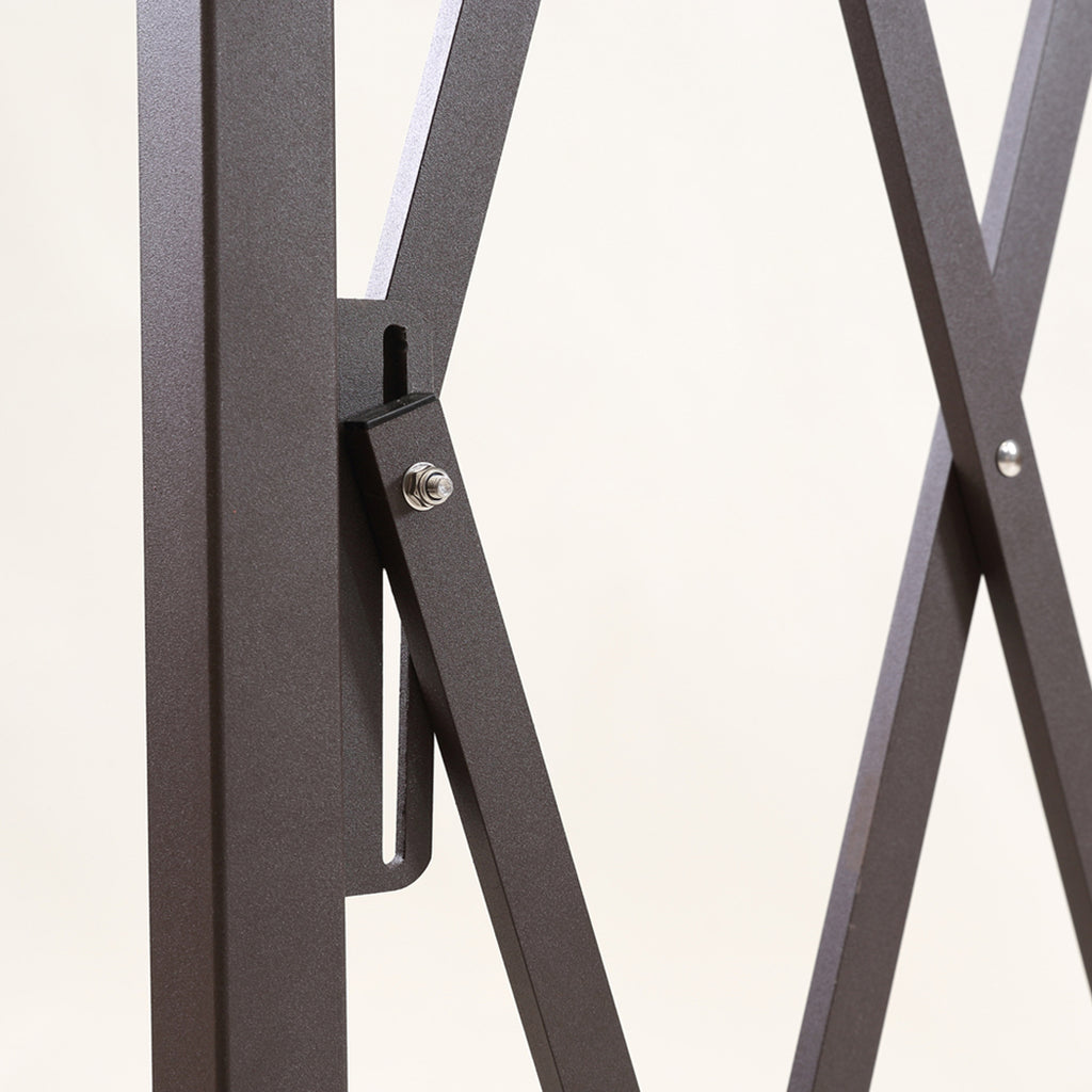 Garden Security Fence Gate Gate Metal Brown-1954802909376024581