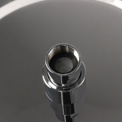 High Pressure Shower Head Set Rain Round Silver-1954802953579794437