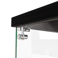 Stacked Glass Display Cabinet Lockable Collections Storage 2 Tier Shelf 2 Door-1954802399797448709