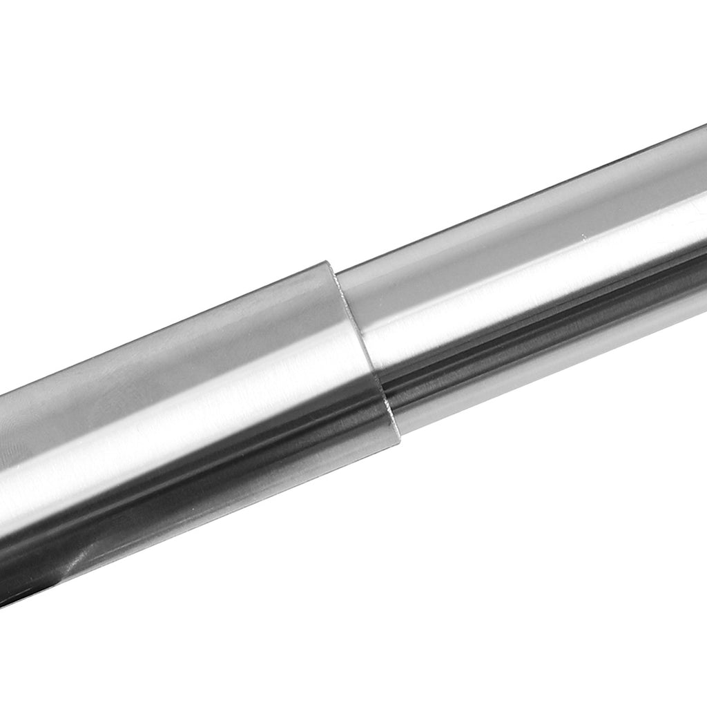 Marlow Silver Double Curtain Rod Steel Pole Pommel Set Extendable Adjustable-1954802388867092485