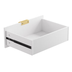 Levede Bedside Table with 2 Drawers White Metal Legs-1954802444596809733
