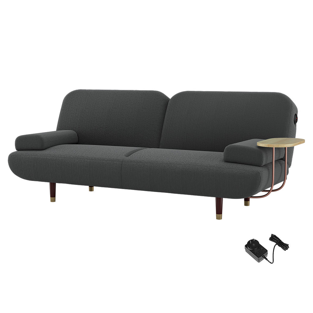 LEVEDE  CONVERTIBLE SOFABED WITH USB CHARGE AND SIDE TABLE-1954802387638161408