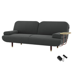 LEVEDE  CONVERTIBLE SOFABED WITH USB CHARGE AND SIDE TABLE-1954802387638161408