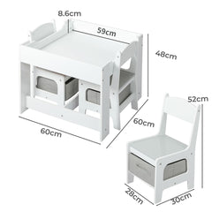 BoPeep Kids Table and Chairs Set Storage-1954802340200583170