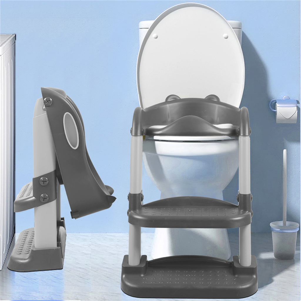 BoPeep Kids Toilet Ladder Grey-1954802788529737730