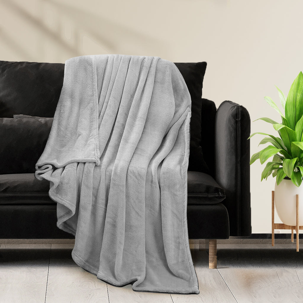 DreamZ 320GSM 220x160cm Ultra Soft Mink Silver Single-1954802939310772230