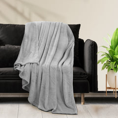 DreamZ 320GSM 220x160cm Ultra Soft Mink Silver Single-1954802939310772230