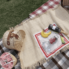 Little Dayz Boutique British Plaid Style Picnic Mat Medium 150*100 Brown-1954803130629754882