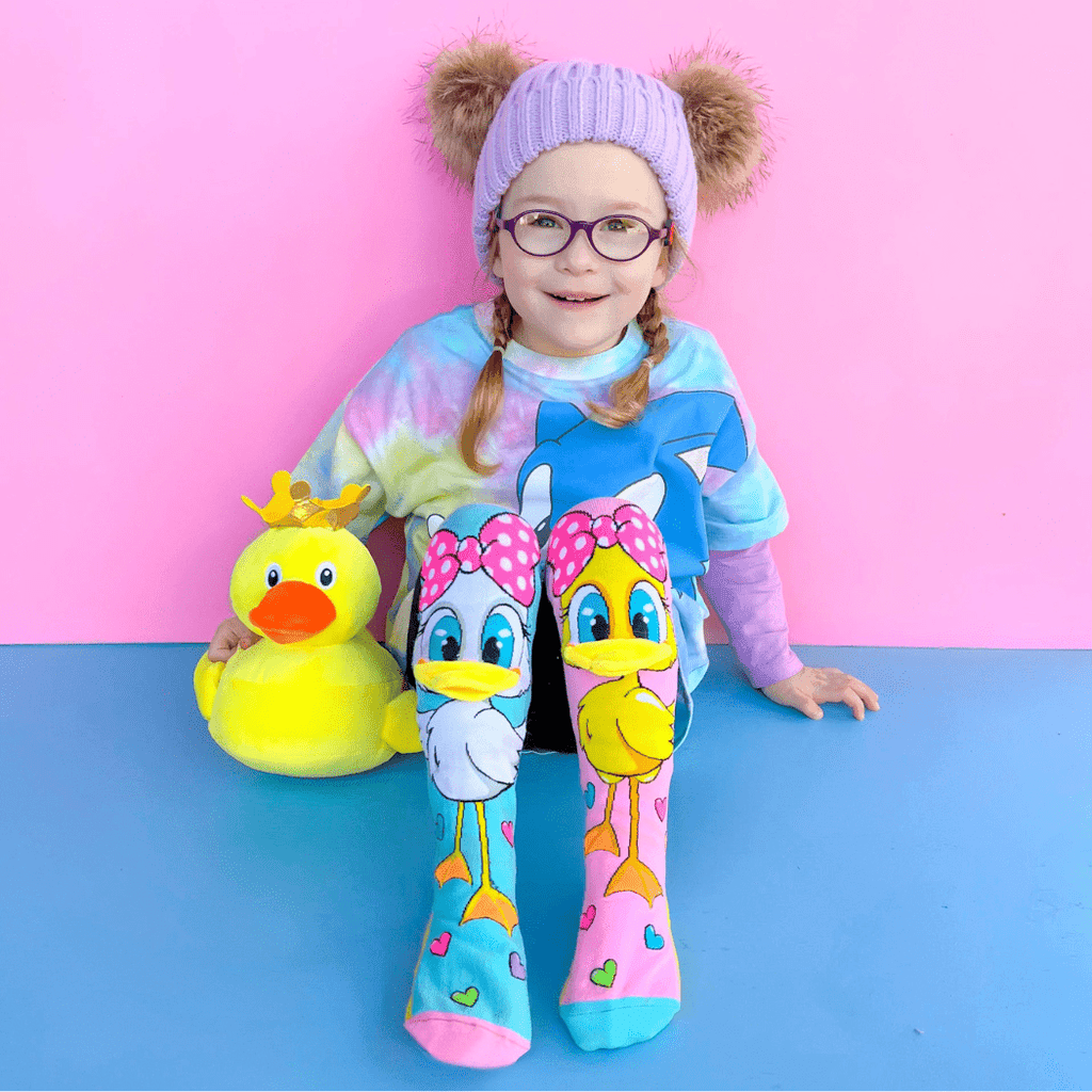 MADMIA Fluffy Duck Socks With Bill Toddler Ages 3 - 5-1954803049713242116