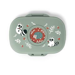 Monbento Gram Snack Box-Green Raccoon Green Raccoon-1954803050044592129